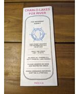 1994 Chain-O-Lakes Fox River Fox Waterway Agency Map - €21,25 EUR