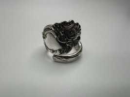 Vintage Silverplate Flower Spoon Ring Size 9.5 R156 - $14.85