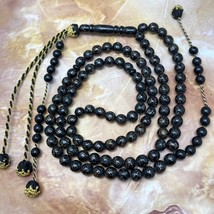 Antique 99 Prayer Beads Yemen genuine Black Coral worry beads necklace ي... - £197.84 GBP