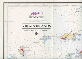 The Moorings Virgin Islands Map With Inset maps of Road Harbor and Gorda... - £11.73 GBP