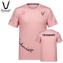 [On Sale] TECHNIST Unisex Badminton T-Shirt Sportswear Top Pink AsiaFit ... - $34.11