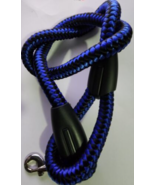 XinWang Braided Custom made Dog Leash Heavy Duty 4ft Black &amp; Blue - $24.74