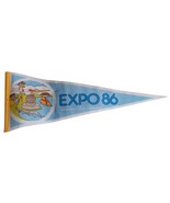 Vintage 1980s EXPO &#39;86 Vancouver B.C. Canada 24”x9” Souvenir Pennant - $9.37 CAD