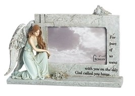 Memorial Kneeling Angel Photo(4&quot;x6&quot;) 7&quot; Frame, New #RM-039 - £33.77 GBP