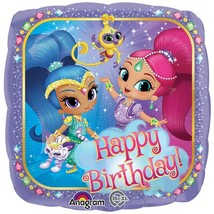 Shimmer and Shine Foil Mylar Balloon 18&quot; Square Birthday Party Decoration New - £2.07 GBP