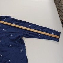 Vintage David Dart Sport N6B609 Women's Medium Blue Front Button Jacket Blouse image 8