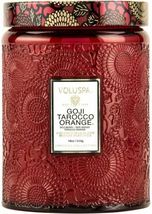 Voluspa Goji Tarocco Orange Large Embossed Glass Jar Candle (18oz) - $42.50