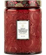 Voluspa Goji Tarocco Orange Large Embossed Glass Jar Candle (18oz) - $42.50