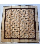 Avon A’s Vintage Signed SM KENT Scarf 26” Square Tan Brown Gypsy Preloved - €12,18 EUR