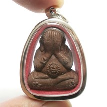 Phra Pidta LP Moon Thai pendant Magic Powder amulet blessed for success wealth a - £35.36 GBP