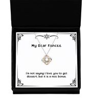 Epic Fiancee Love Knot Rose Gold Necklace, I&#39;m not Saying I Love You to get, Gif - £38.91 GBP