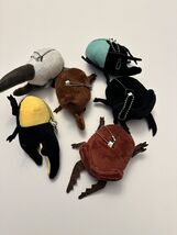Plush Keychain Lobsters and Crabs lot of 6 colors Blk, Yell, Grey, Purp - $16.20