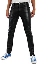 Men&#39;s Genuine Leather Pants Black Real Soft Lambskin Biker Real Leather ... - £147.95 GBP+