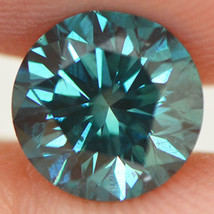Round Shape Diamond Fancy Blue Color Loose Certified Enhanced 1.51 Carat VVS2 - £1,545.37 GBP