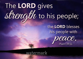 &quot;The Lord Gives Strength To His People; The Lord...&quot; Quote Publicity Photo - £6.33 GBP