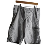 Grey lightweight 100% cotton Men&#39;s Cargo Shorts Sz 34 flat front Wear First - $312.66 MXN