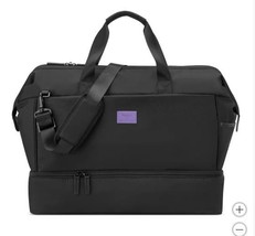 Delsey Paris Duffle Bag Black Weekender Florence by Mills Pockets Eco-Fr... - $2,440.42 MXN