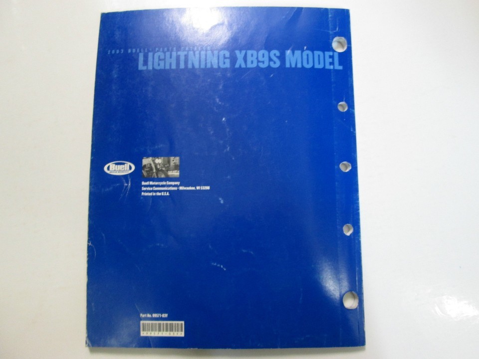 2003 Buell Lightning XB9S Models Parts Catalog Factory Manual OEM Book New-
s... Item image 7