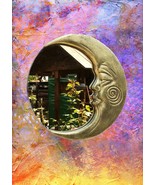 Bronze Crescent Moon Mirror: Art Nouveau Celestial Wall Decor - €77,31 EUR Bronze Crescent Moon Mirror: Art Nouveau Celestial Wall Decor - €77,31 EUR