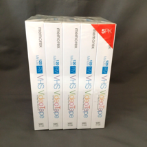 Memorex RV VHS Video Tapes 5 Pack T120 120 Minutes VCR New Sealed Lot Blank - £8.98 GBP