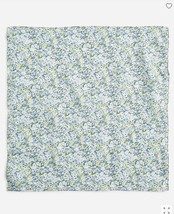 New J Crew Liberty Green Ivory Floral Cotton Square Bandana Scarf Multiway - £19.75 GBP