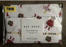 Rae Dunn Twin Sheet Set African American Santa &amp; Mrs Claus Christmas Gifts - $36.99