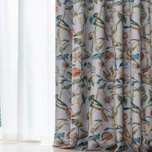 Fruits And Leaves Pattern Vogol Grommet Window Curtains, Soundproof, 2 Panels - £47.90 GBP