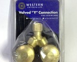 Western Enterprises 111 Brass Oxygen Valve Y Connection 2-Outlet 9/16-18 RH - $33.00