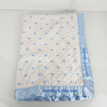 Carters Just One You Mommy's Little Man Blue White Satin Star Dot Baby Blanket - $98.99