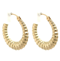14k Yellow Gold Hoop Earrings 2.1g - $5,805.75 MXN