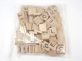 NEW Scrabble - Original Vintage Game Parts - 100 Wood Letter Tiles - Sealed Bag - $19.79