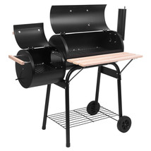 Oil Drum Charcoal Bbq Grill Outdoor Barbecue Smoker Patio Cooker Stove - £107.90 GBP