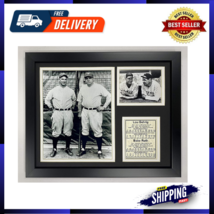 New York Yankees Lou Gehrig And Babe Ruth Framed Photo Collage, Bats - £48.07 GBP