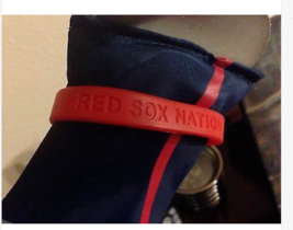 Boston Red Sox Nation Wristband Rubber Silicone Bracelet NWT - £6.29 GBP