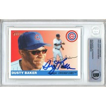 Dusty Baker Chicago Cubs Auto 2004 Topps Heritage #191 Card Signed BAS Auth Slab - £62.92 GBP