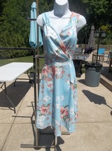 Nwt Grace Karin Blue Floral Print Dress L - £27.96 GBP