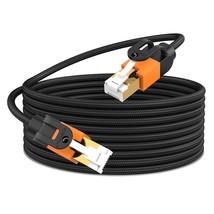 Cat8 Ethernet Cable 10Ft Black Braided S FTP Outdoor Indoor High Speed C... - £18.42 GBP