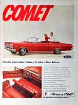 1965 Mercury Comet Caliente Red Vintage Print Ad - $7.44