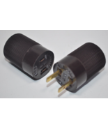 NOS H&amp;H ARROW HART &amp; HEGEMAN Bakelite 2-Prong Connector Set Male/Female ... - $26.88 CAD
