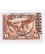 Stamps Canada #C5 1932 6c Air Mail Brown Used - $0.68