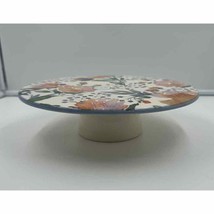 10.5&quot;D FLORAL MULTICOLOR DESIGN FOOTED CAKE STAND - $23.34