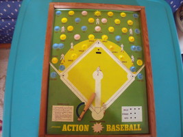 Pressman Action Baseball Metal Lithograph Marble Game circa 1959 - £51.41 GBP