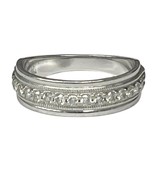 Men&#39;s Wedding band 14kt White Gold 429288 - $459.00