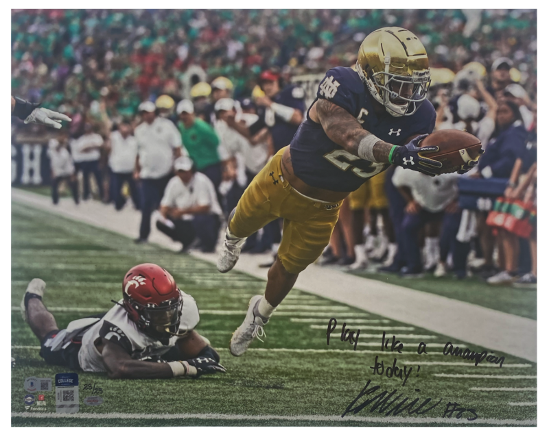 Primary image for Kyren Williams Autographed / Inscribed 16" x 20" Photo Beckett / GDL LE 23/23