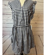 NWT Old Navy A-Line Dress Gingham Plaid size Large Ruffle Belted Summer ... - $619.31 MXN