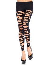 Tattered footless tights OS BLACK - £19.61 GBP