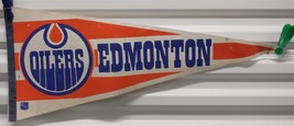 Vintage NHL Edmonton Oilers Full Size 12&quot; x 30&quot; Felt Pennant - £18.77 GBP
