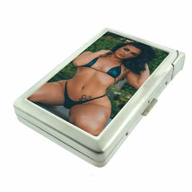 Rock And Roll Pin Up Girls D6 Cigarette Case with Built in Lighter Metal... - $19.75
