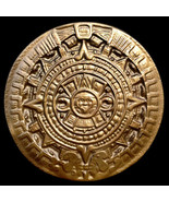 Ancient Aztec Inca Maya sculpture plaque in Bronze Finish - $39.39 CAD