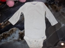 Gerber LS White Snap Tee Bodysuit Size 3/6 Months Boy&#39;s NWOT - £7.85 GBP